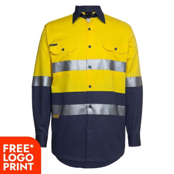 Hi Vis Long Sleeve (D+N) 150G Work Shirt Thumbnail