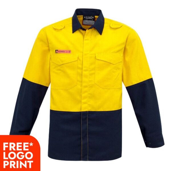 Syzmik Mens Hi Vis Spliced Shirt  BIZ- ZW138 Mens Hi Vis Spliced Shirt  Thumbnail